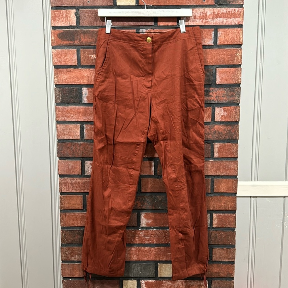 RAG & BONE Dawn Linen Blend Slim Leg Pants